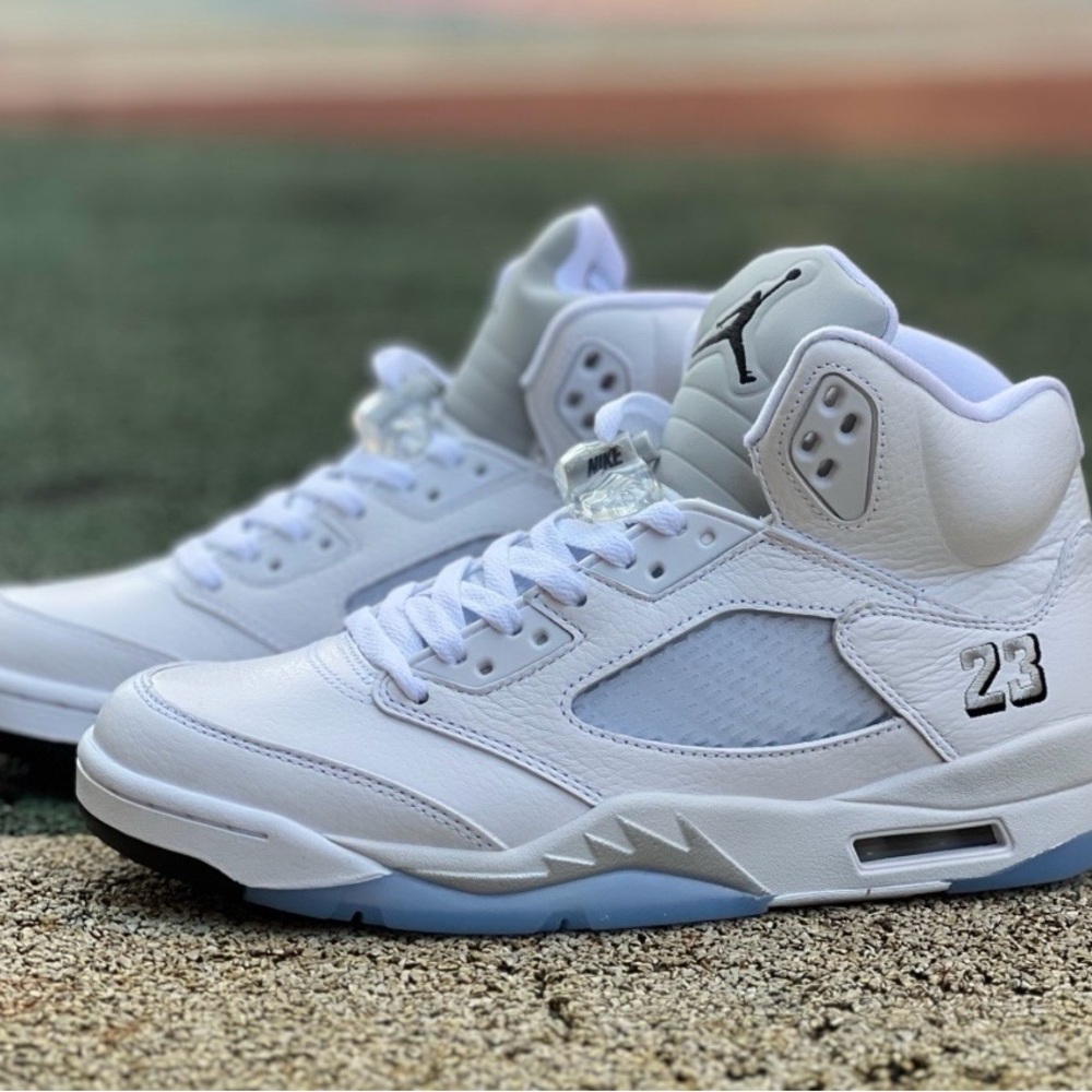 Jordan White and Gray Sneakers